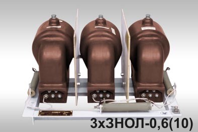 Трехфазная антирезонансная группа трансформаторов напряжения 3хЗНОЛ.06-6 , 3хЗНОЛ.06-10 И 3xЗНОЛП